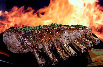 Vlees op luxe barbecue